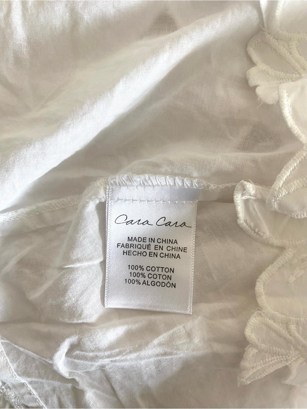 Cara Cara Alessandra White Floral Eyelet Lace Mini Skirt Scalloped Hem - Picture 7 of 9